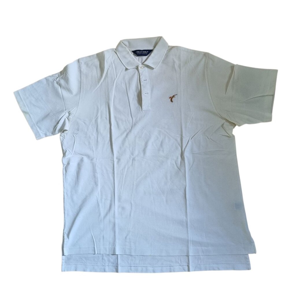 Polo Golf Ralph Lauren Men's White Pima Cotton Polo Shirt XL - FLAWS,sku:204